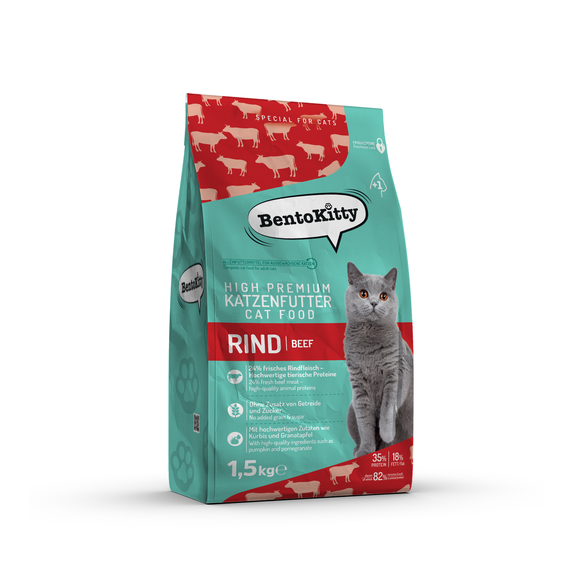 Katzentrockenfutter Rind