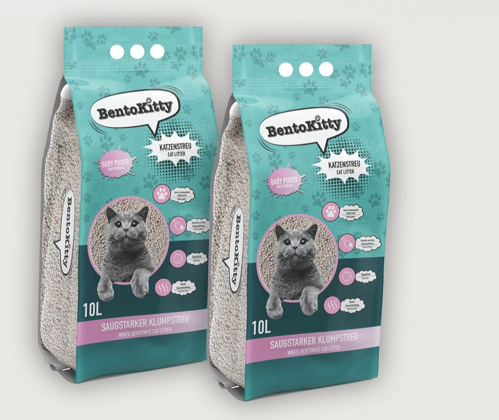 BentoKitty Katzenstreu klumpend Babypuder-Duft