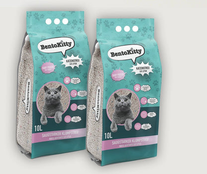 BentoKitty Katzenstreu klumpend Babypuder-Duft